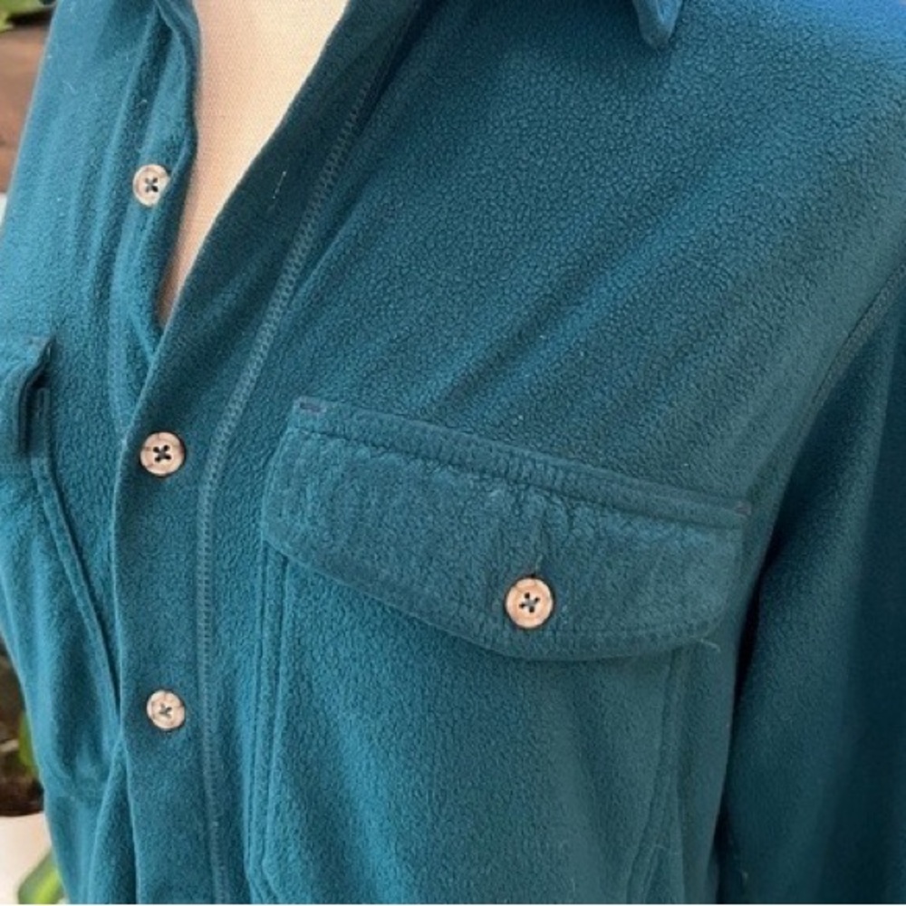 REI Deep Teal Fleece Button-Up